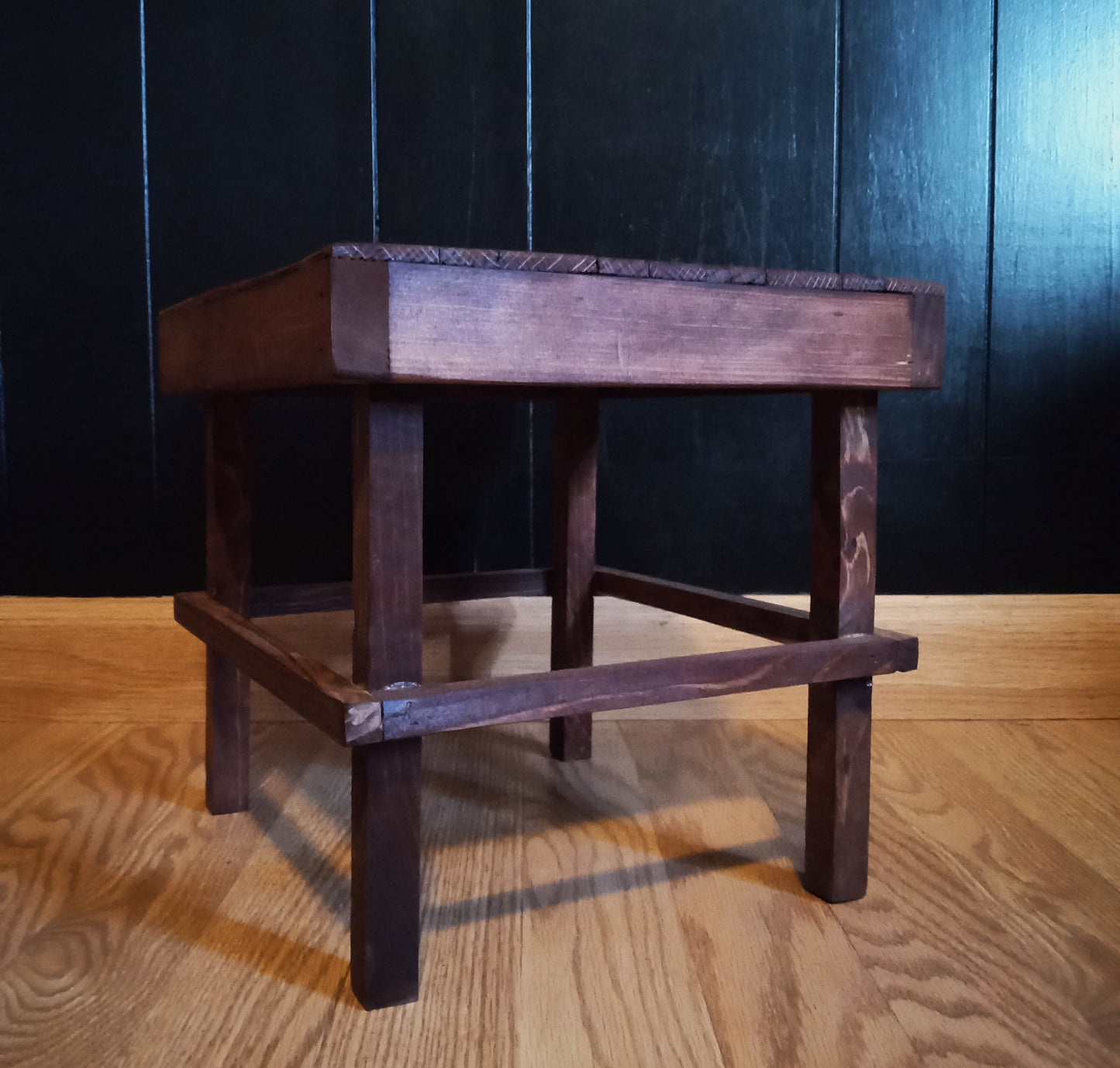 Rustic Wood Plant Stand Small Stool