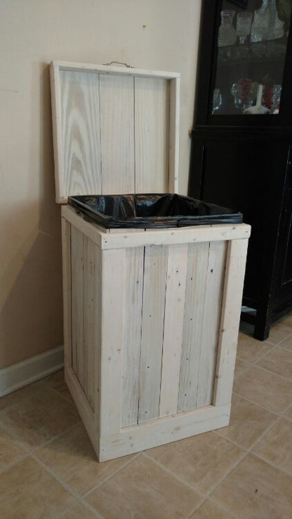 30 Gallon Wood Kitchen Trash Can
